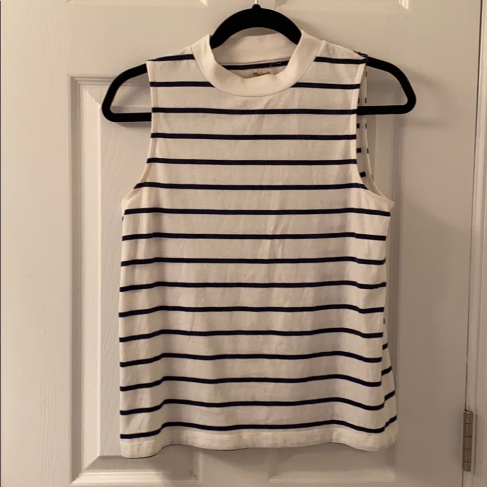 Mockturtleneck Madewell striped cotton tank.Size m